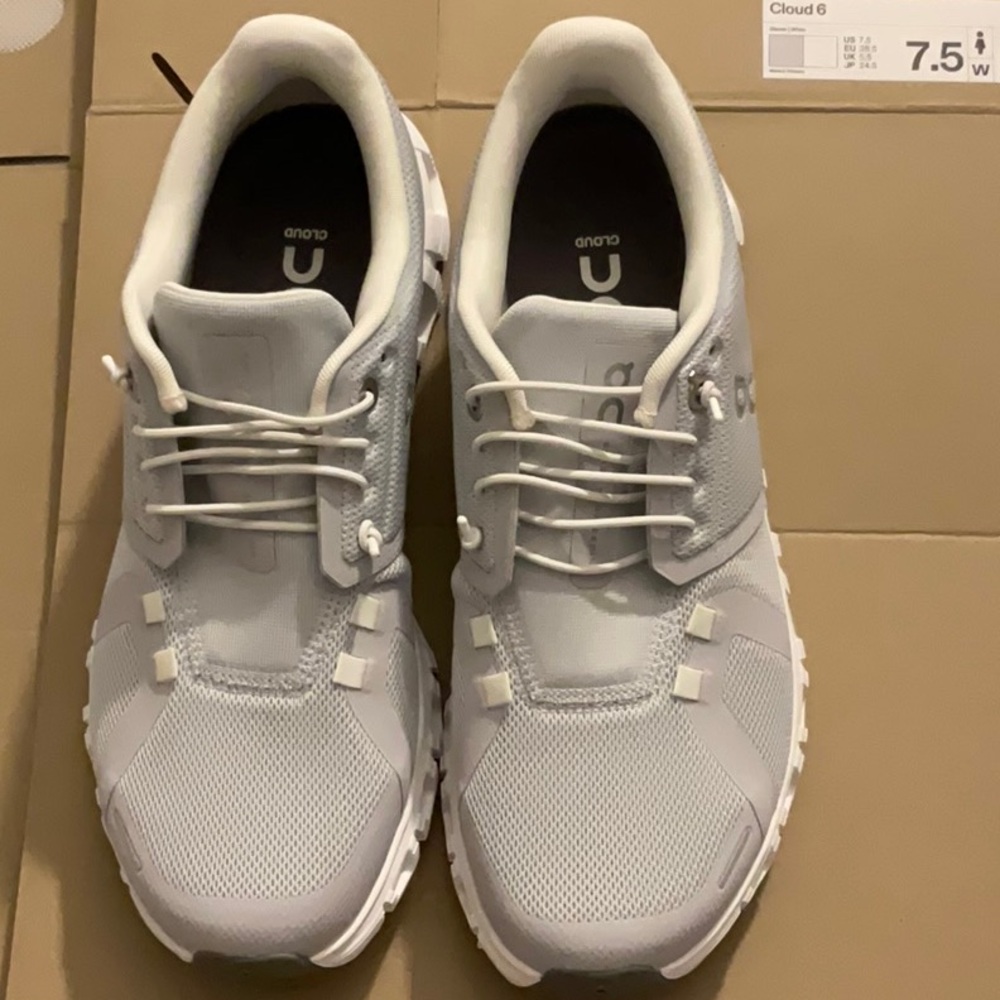 On Running Cloud Women’s Running Shoes - Gray and White